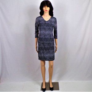 STYLE & CO. PETITE size S black/gray 2-piece set top/skirt easy care 100% nylon